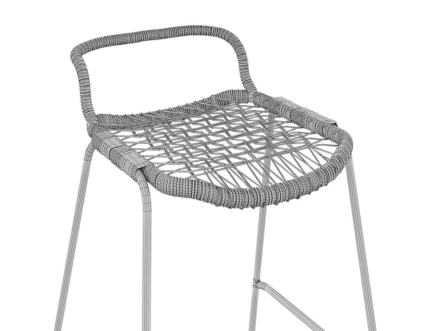 Bar Stool Allu Restaurant GervasoniPoliform 3D model_7