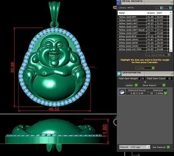 Buddha pendant 3D print model