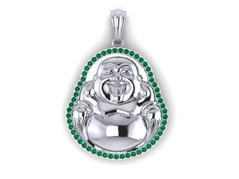 Buddha pendant 3D print model_2