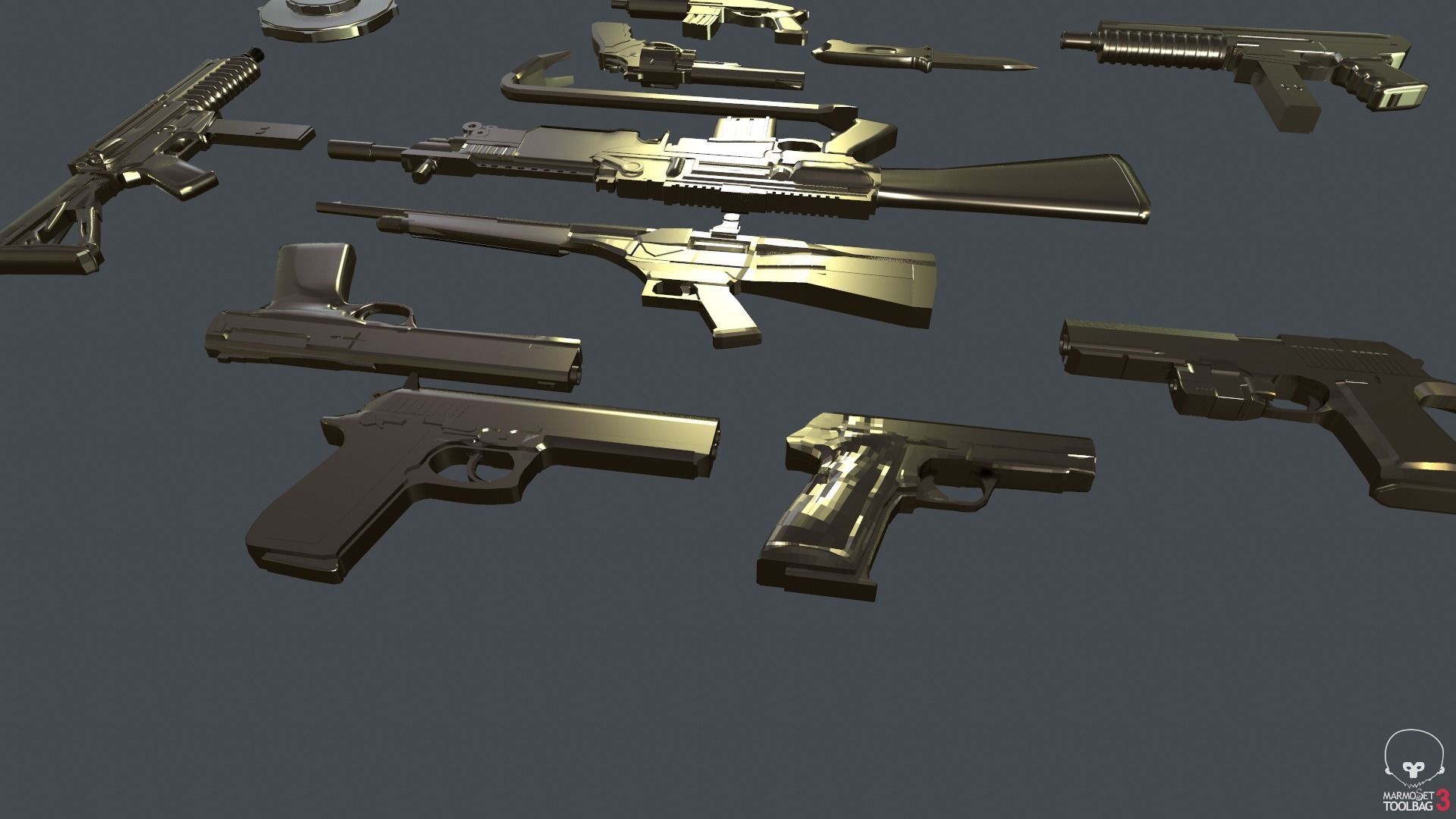 Armament Ready for Killing Zombies Pack Low-poly 3D model_1