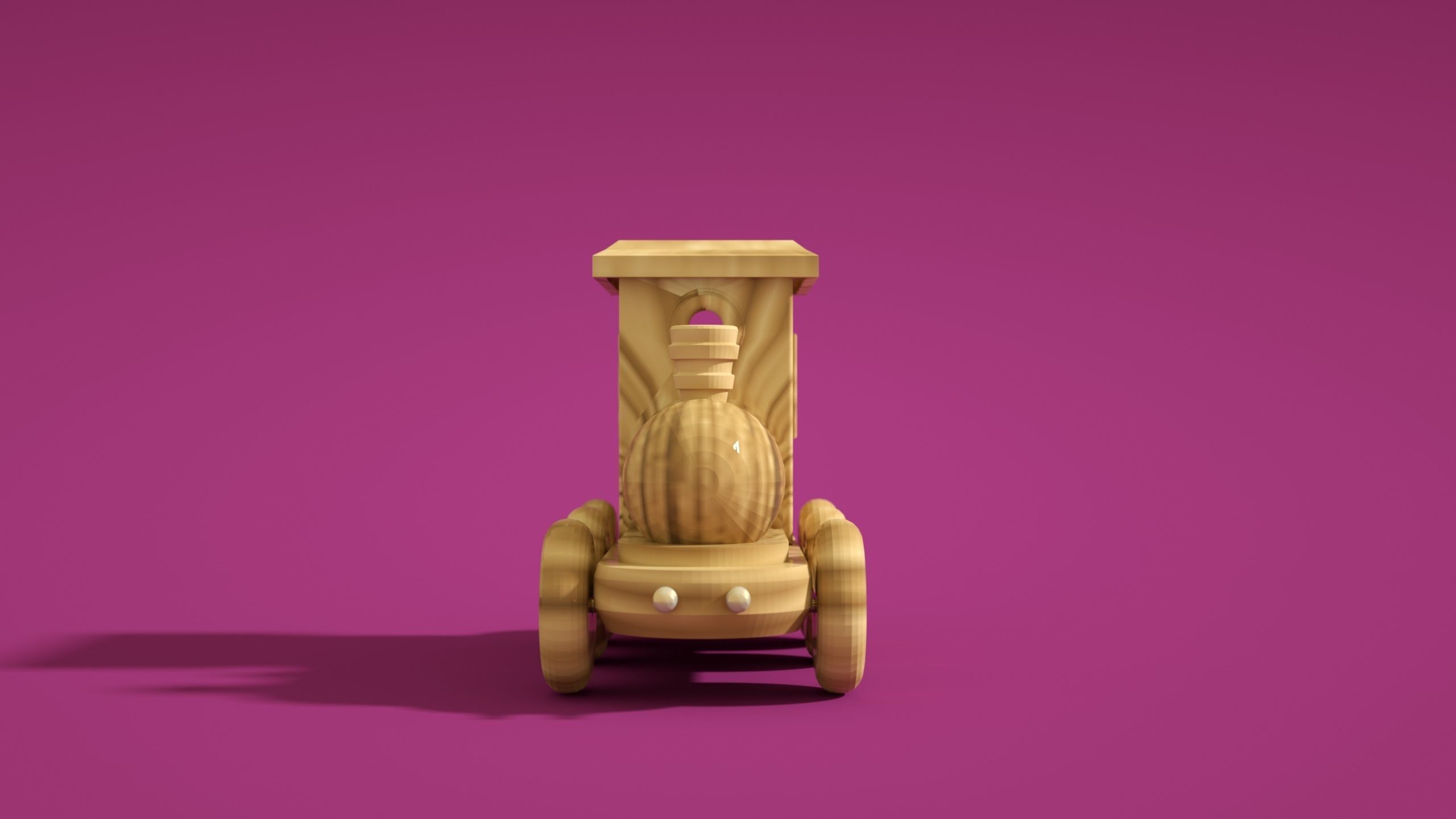 Train kids toy Low-poly 3D model_3