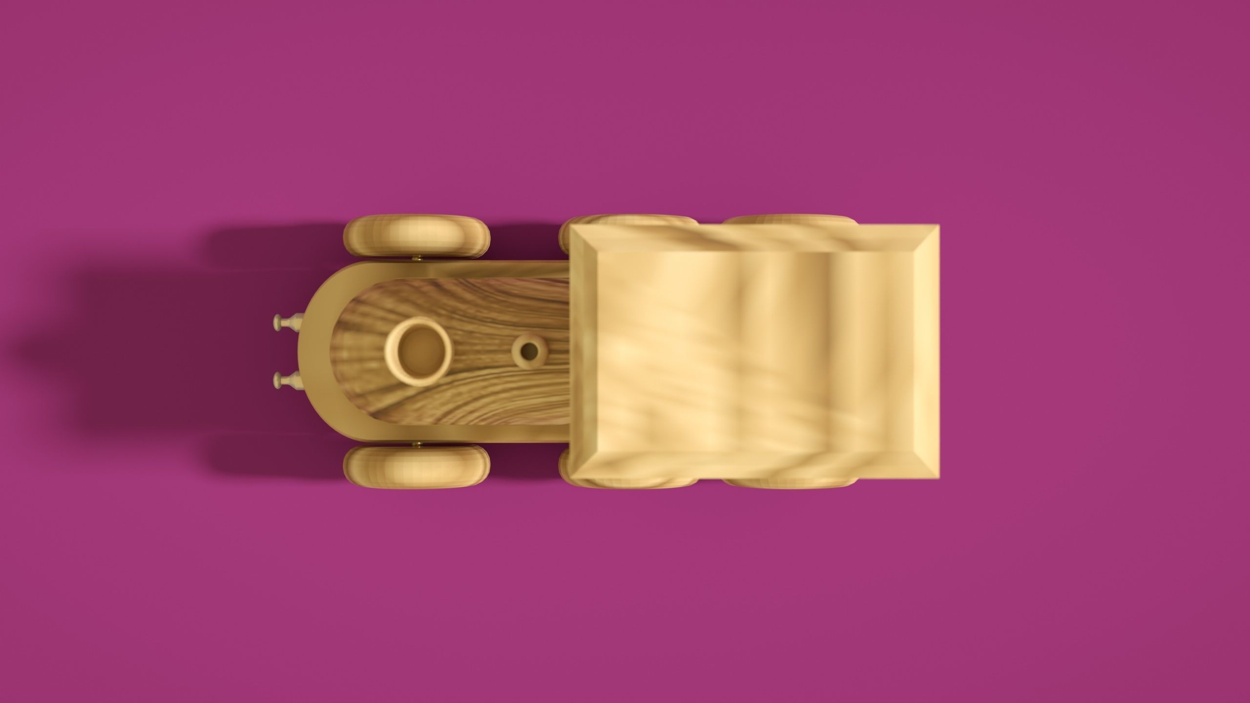 Train kids toy Low-poly 3D model_6