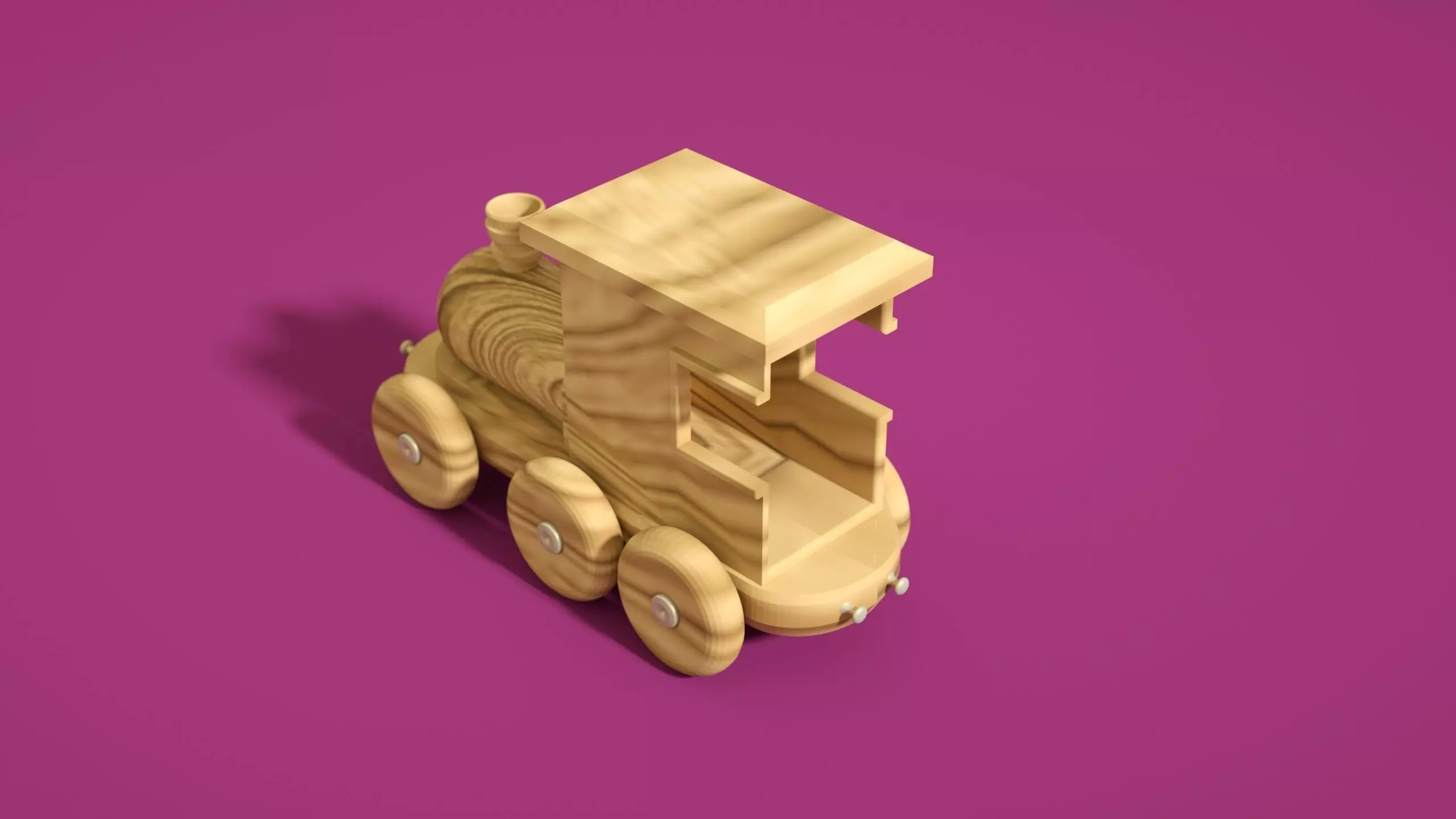 Train kids toy Low-poly 3D model_0