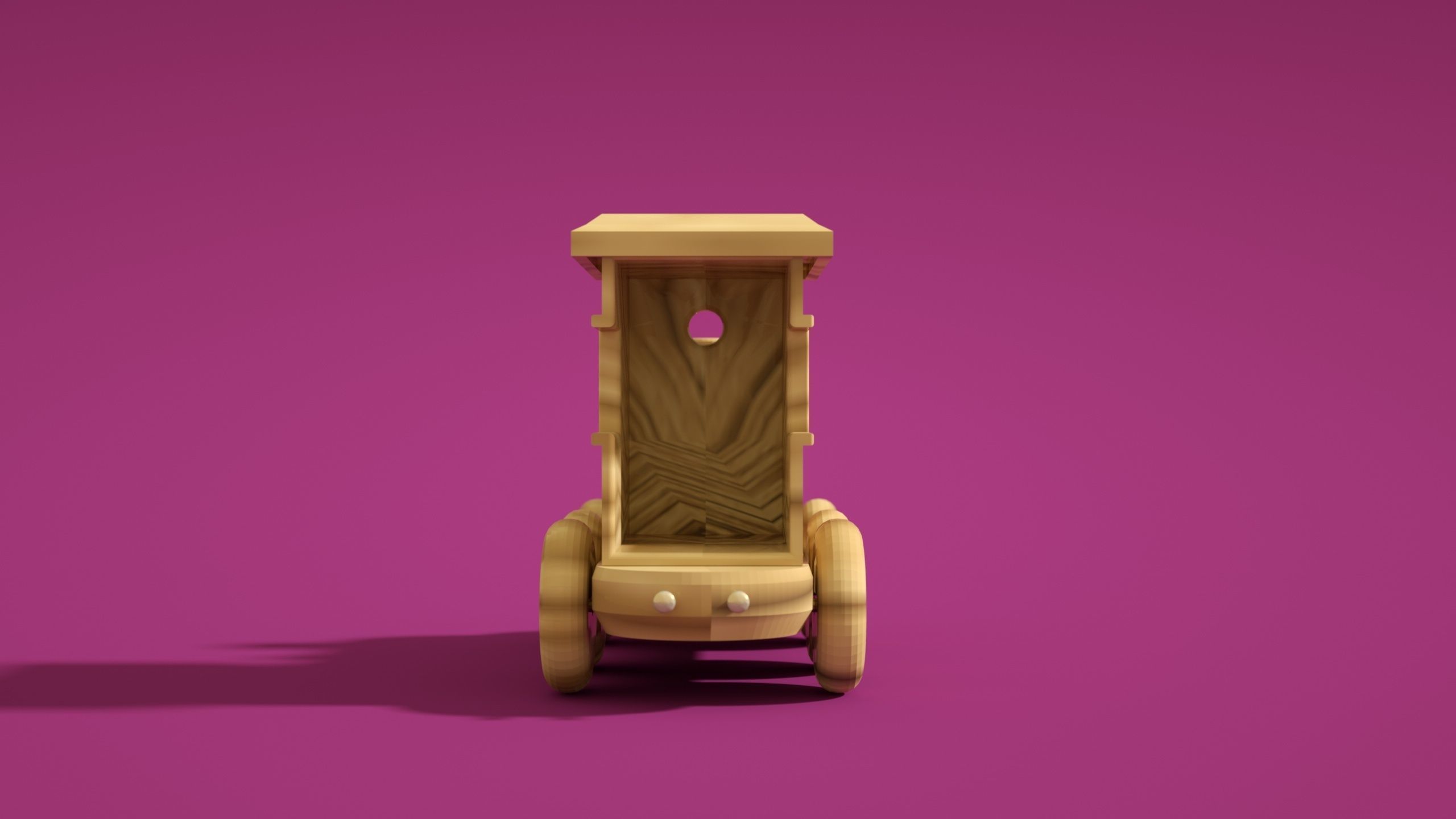 Train kids toy Low-poly 3D model_2