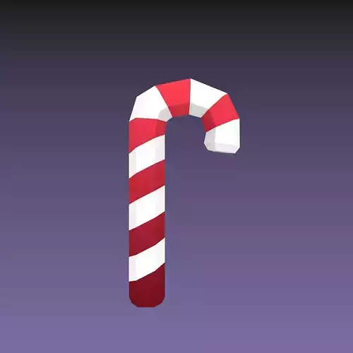 Candy cane low poly