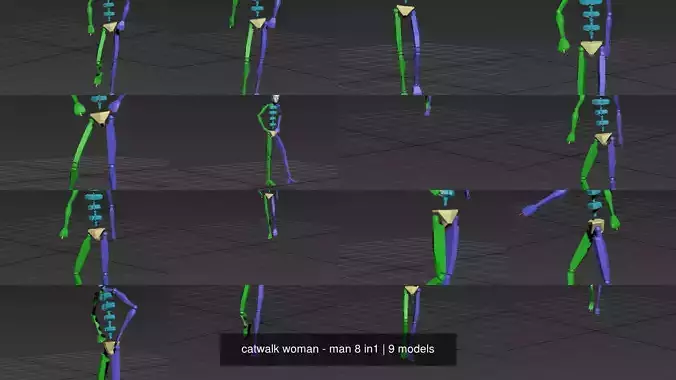 catwalk woman - man 8 in1