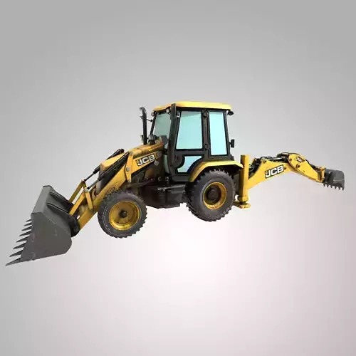 Rigged Excavator - Maya Rig Low-poly 3D model