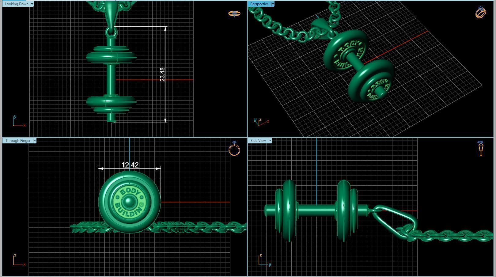 Pendant P 0041 3D print model_5