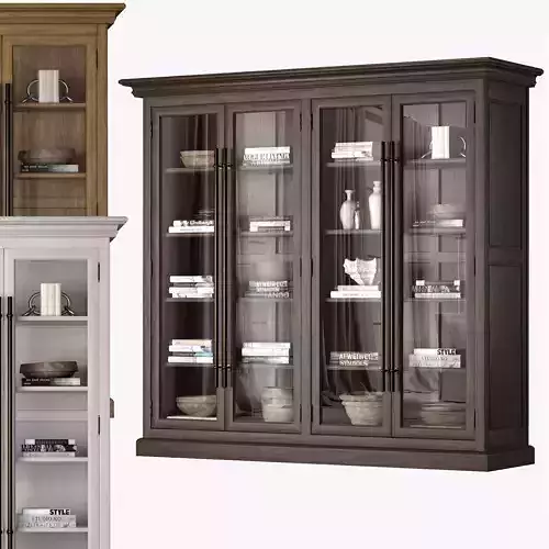 Double Bookcase 3 colors 3D model