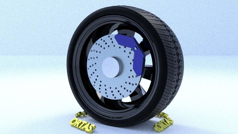 ORTAS CAR RIM 11-12-13-14-15 GAME READY RIM TIRE AND DISC 3D Model Collection_35