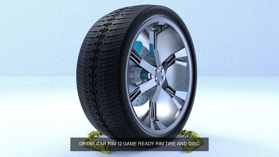 ORTAS CAR RIM 11-12-13-14-15 GAME READY RIM TIRE AND DISC 3D Model Collection_4