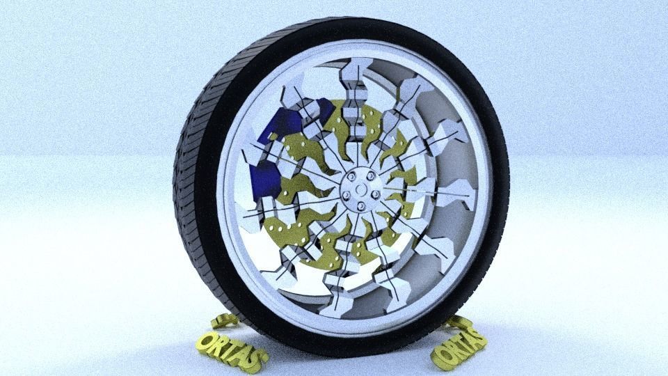 ORTAS CAR RIM 11-12-13-14-15 GAME READY RIM TIRE AND DISC 3D Model Collection_48