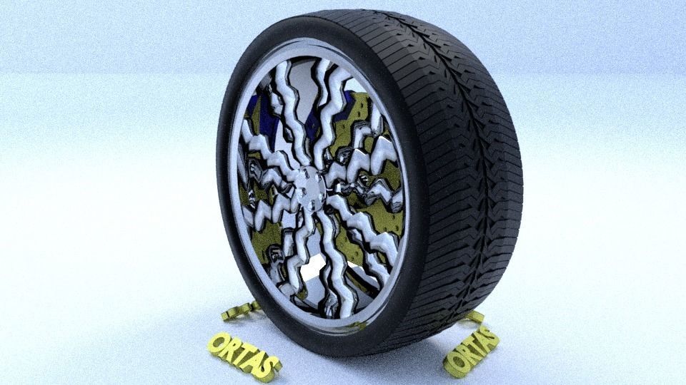 ORTAS CAR RIM 11-12-13-14-15 GAME READY RIM TIRE AND DISC 3D Model Collection_13