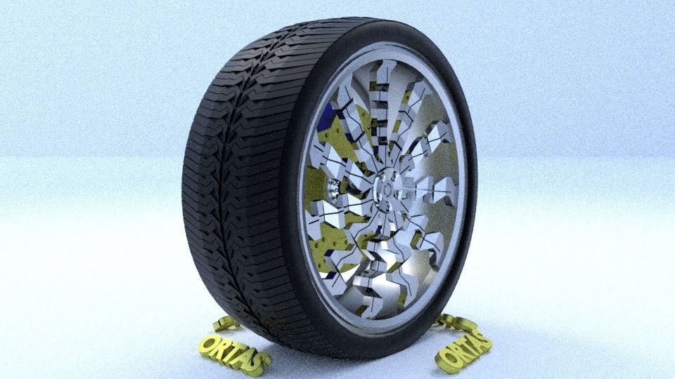 ORTAS CAR RIM 11-12-13-14-15 GAME READY RIM TIRE AND DISC 3D Model Collection_46