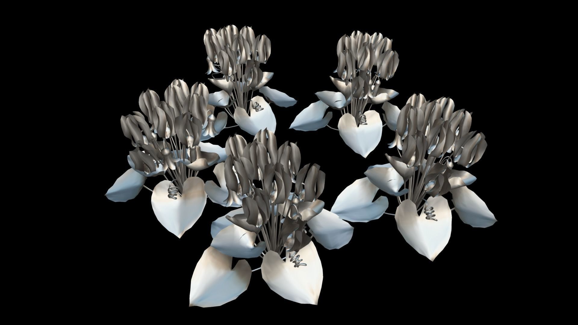 Flower Cyclacmen Low-poly 3D model_3