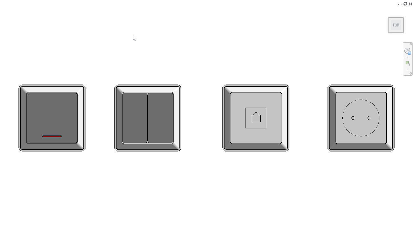 Revit switches 3D model_2