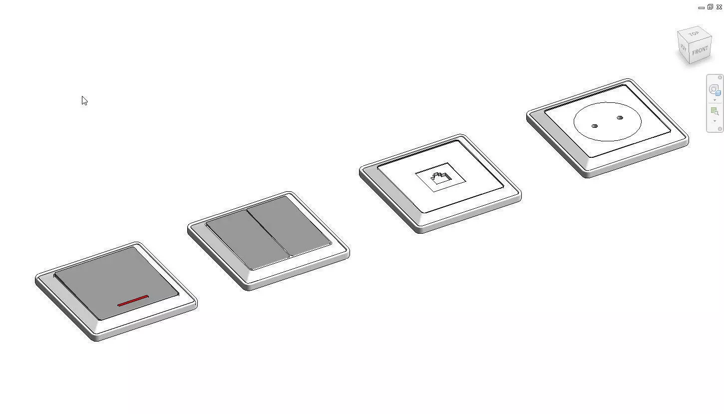 Revit switches 3D model_0