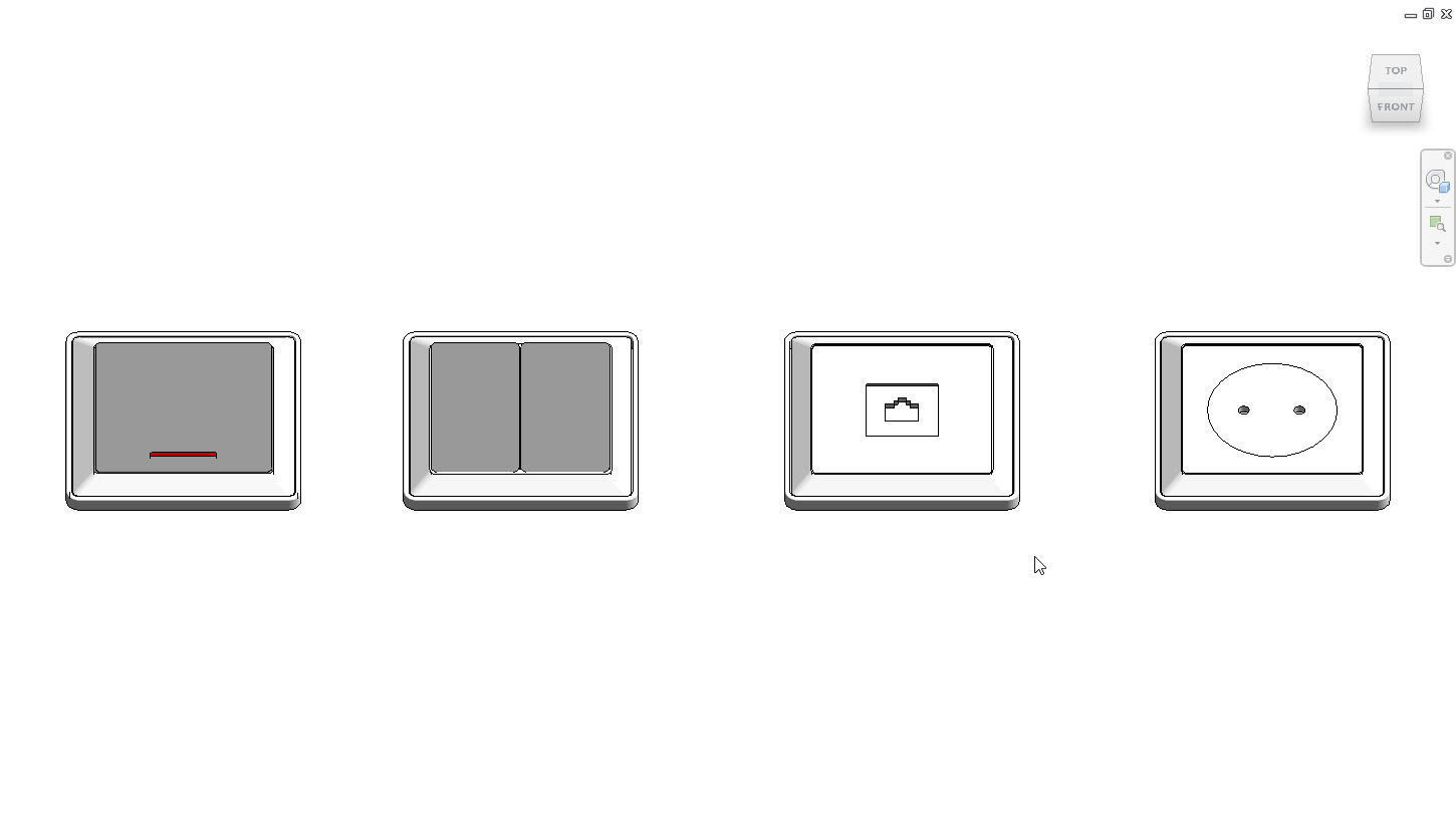 Revit switches 3D model_3