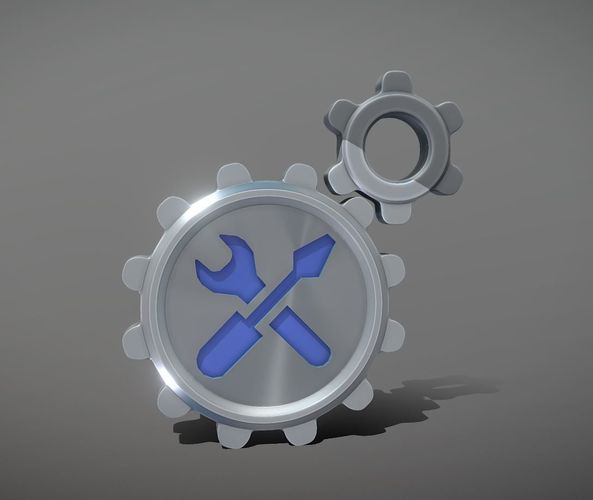 3d-Icon - Configuration Low-poly 3D model