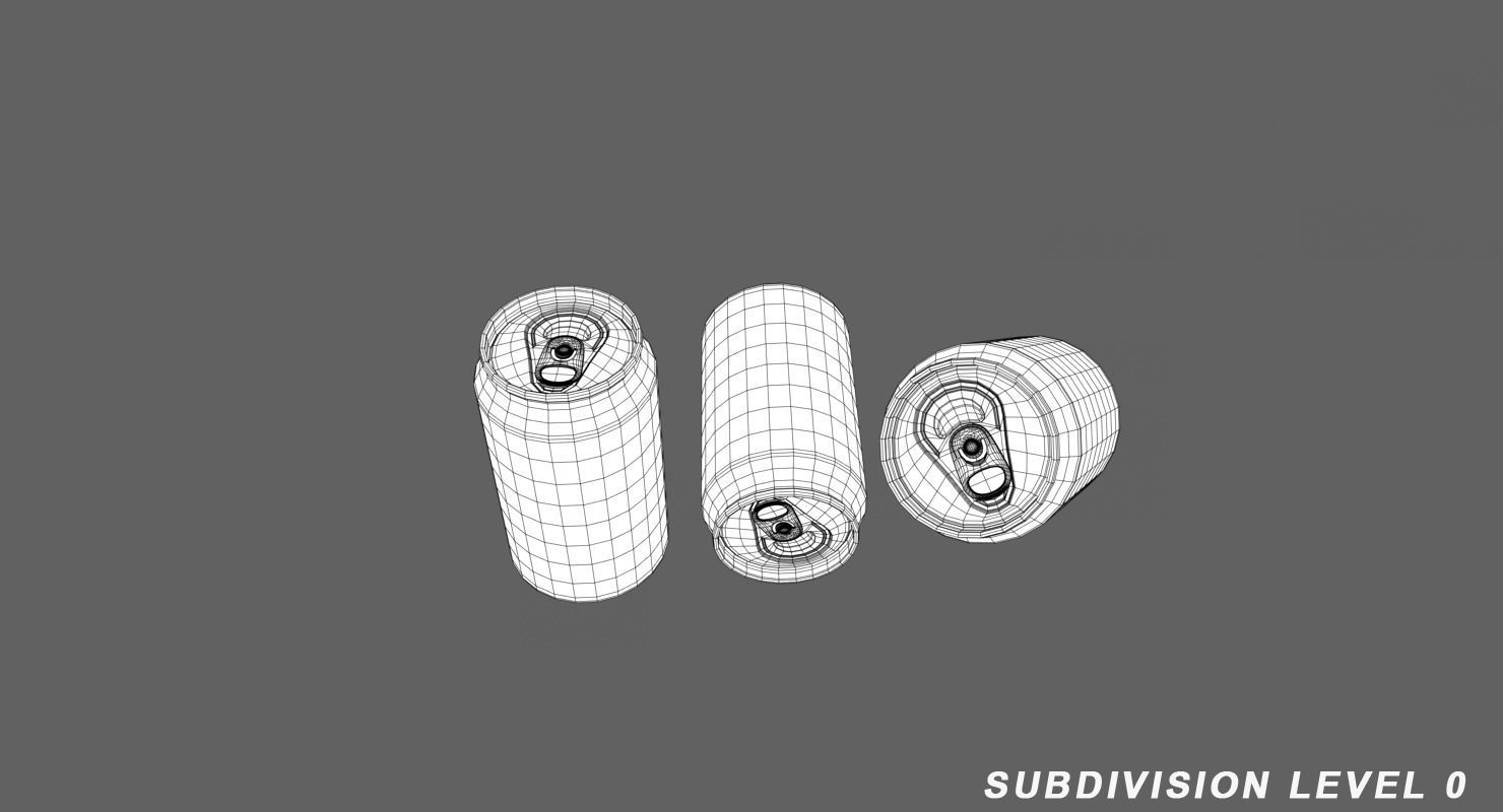 Can Collection for games Low-poly 3D model_6