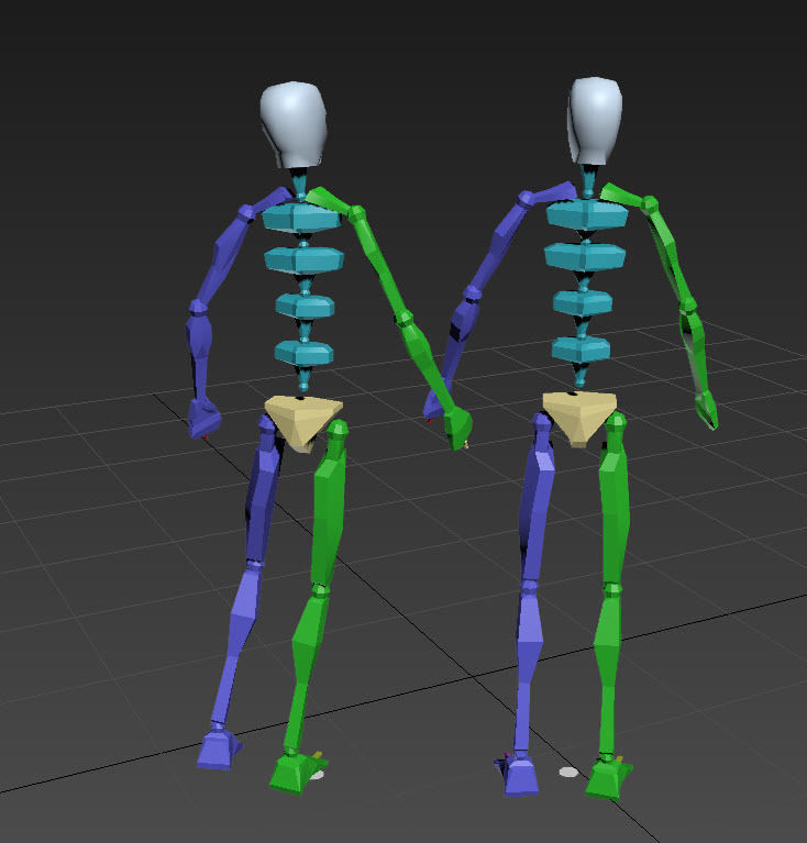 hug-kiss two skeletons dancing together 3D model_2