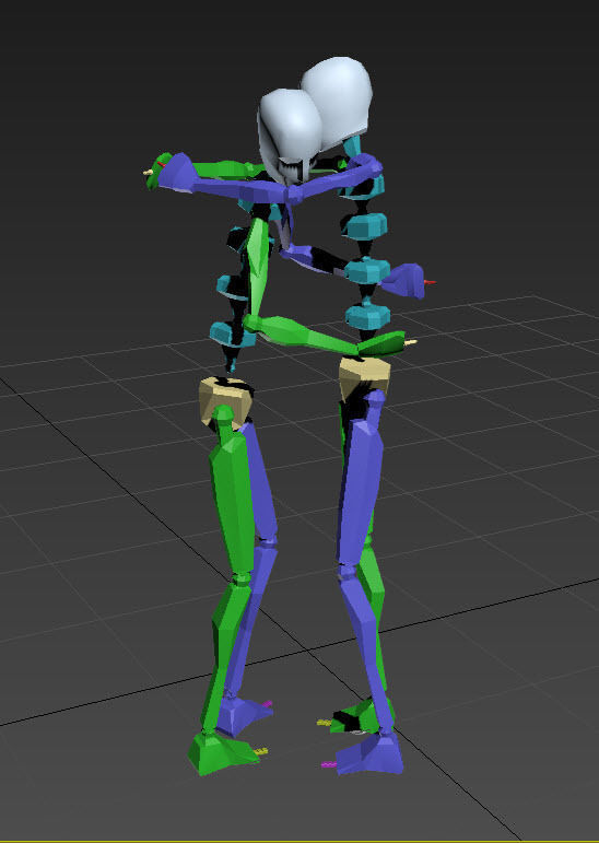 hug-kiss two skeletons dancing together 3D model_3