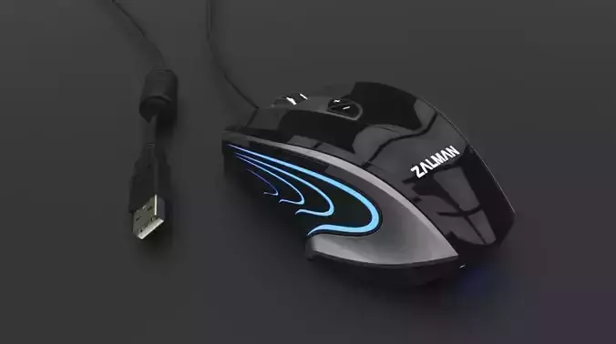 Zalman ZM-GM1 USB Laser Gaming Mouse 3D model