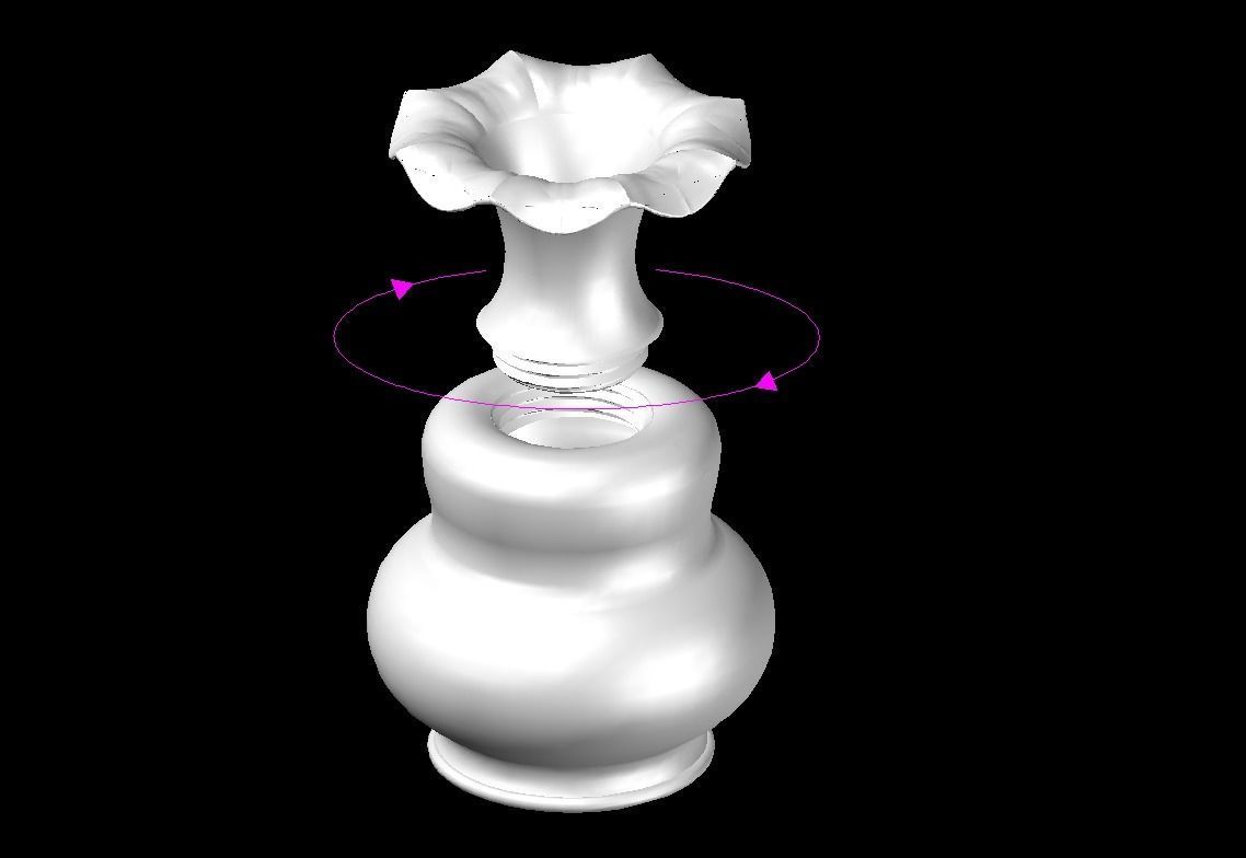 Oriental Atmosphere Vase 3D print model_12