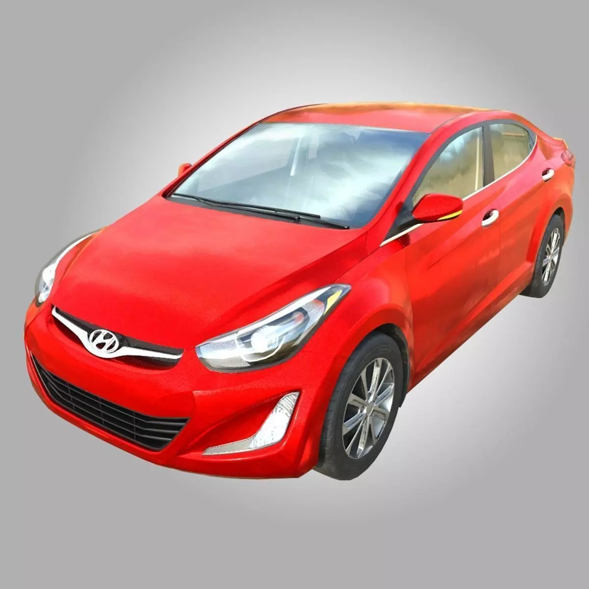 Hyundai Elantra 2016 Low-poly 3D model_0