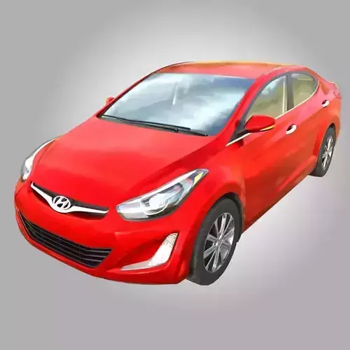 Hyundai Elantra 2016 Low-poly 3D model