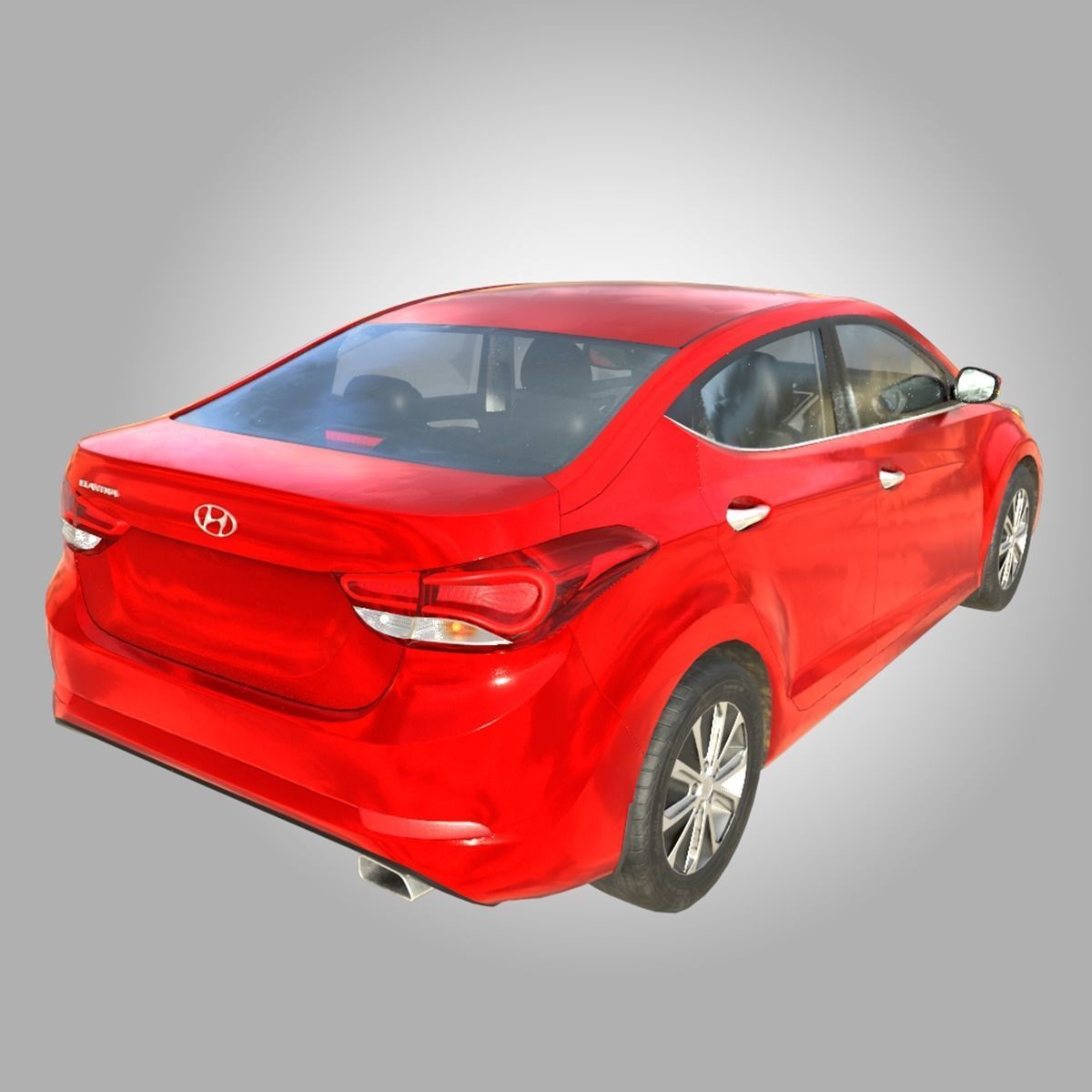Hyundai Elantra 2016 Low-poly 3D model_1