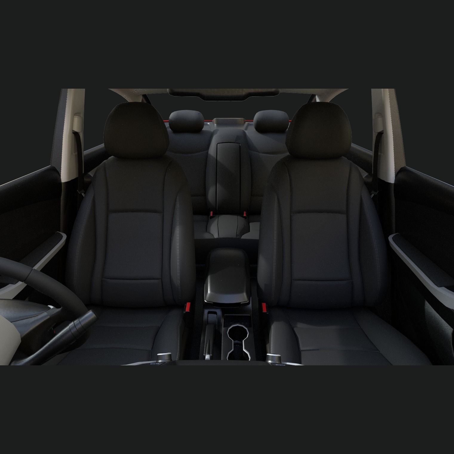 Hyundai Elantra 2016 Low-poly 3D model_4