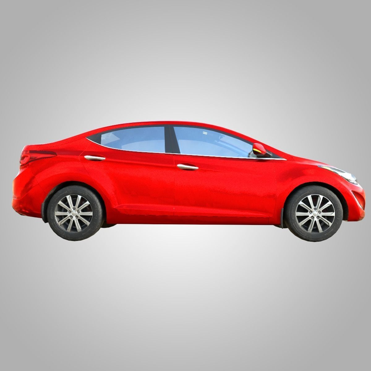 Hyundai Elantra 2016 Low-poly 3D model_2