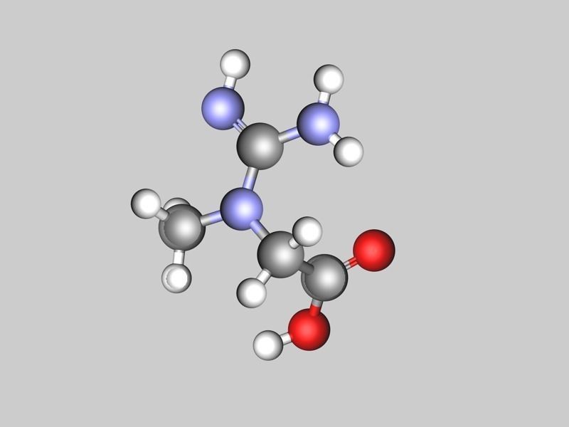 Creatine molecule 3D model_3