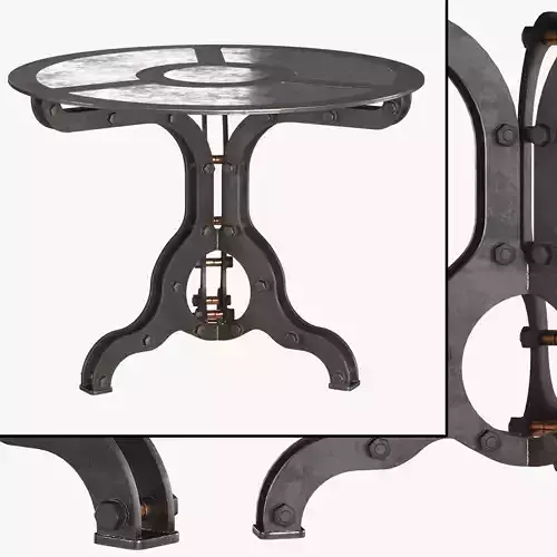 Rust end table 3D model
