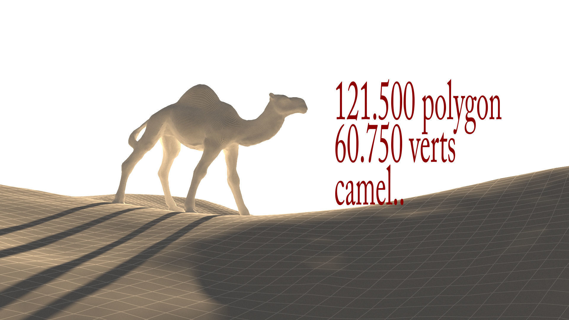 Desert Sand Dune Landscape modular Low-poly 3D model_3