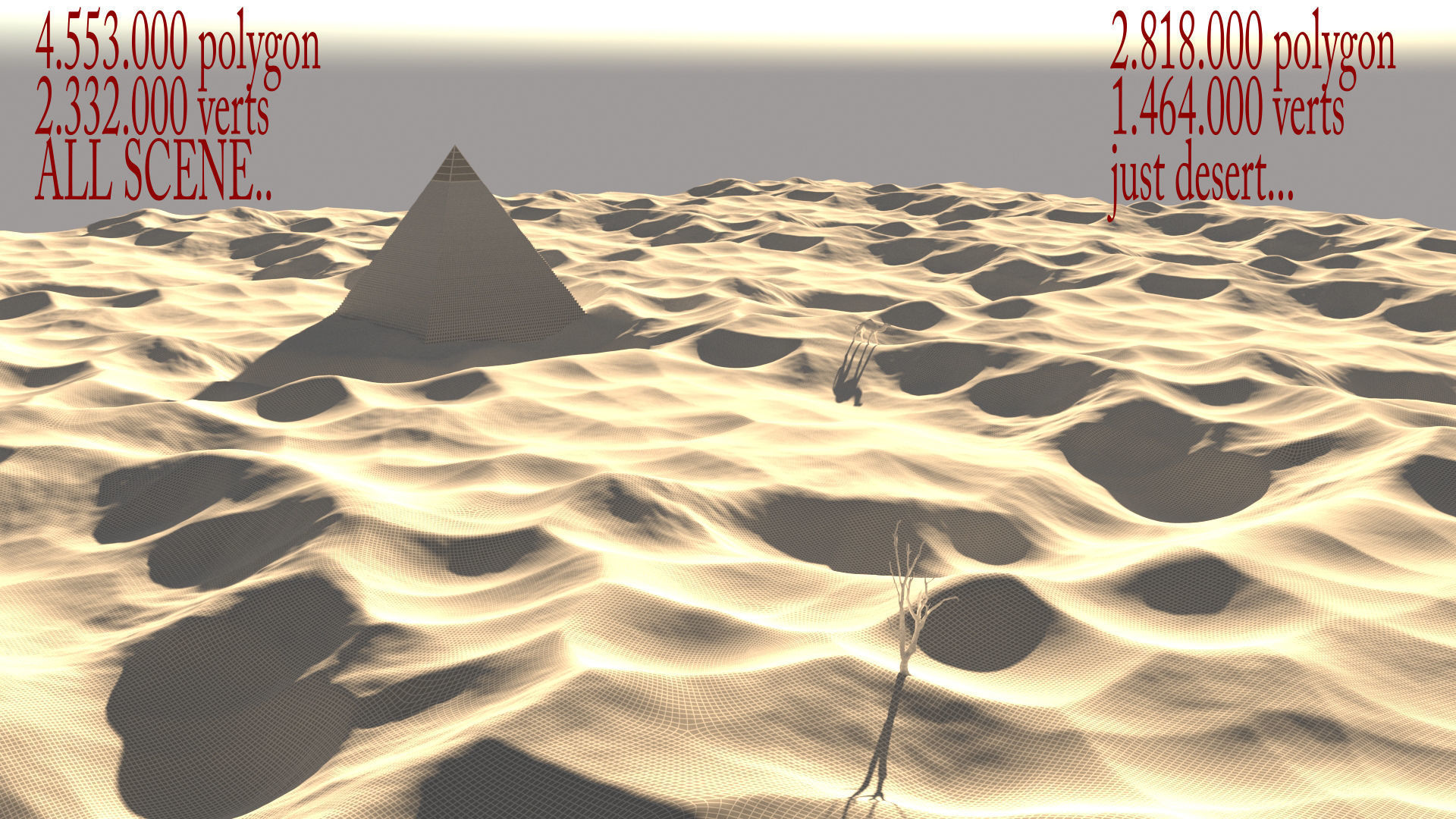 Desert Sand Dune Landscape modular Low-poly 3D model_4