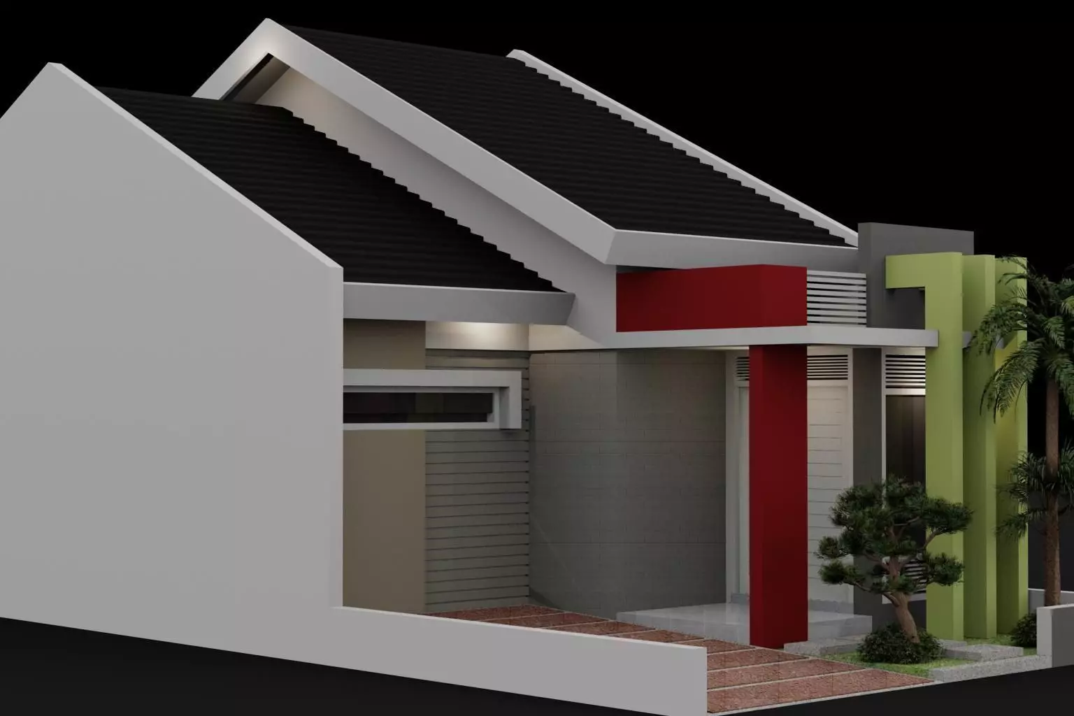 small house design 3D model_0