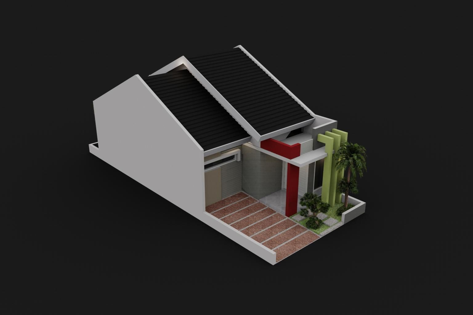 small house design 3D model_1
