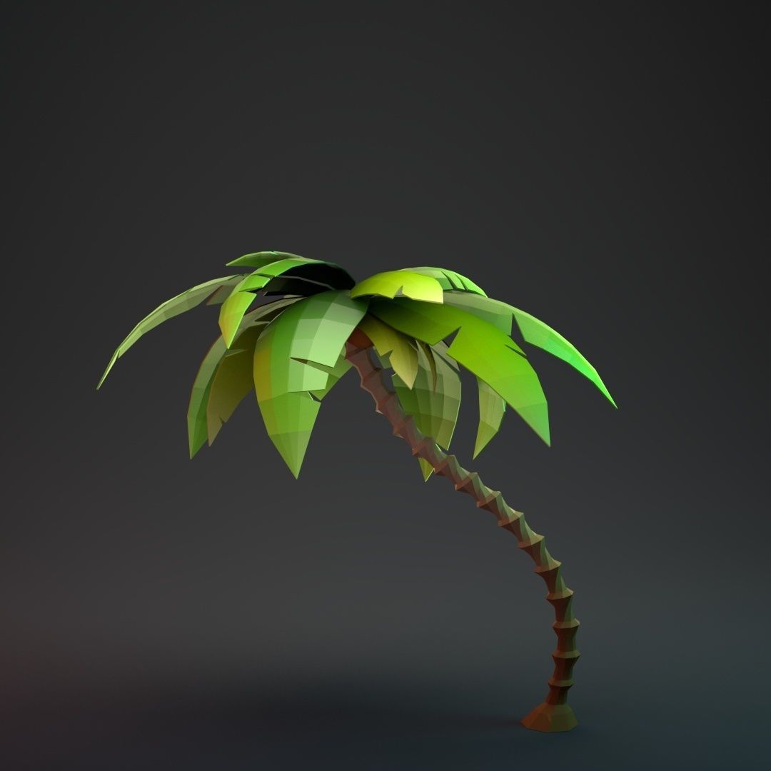Low Poly Cartoon Palm Collection _7