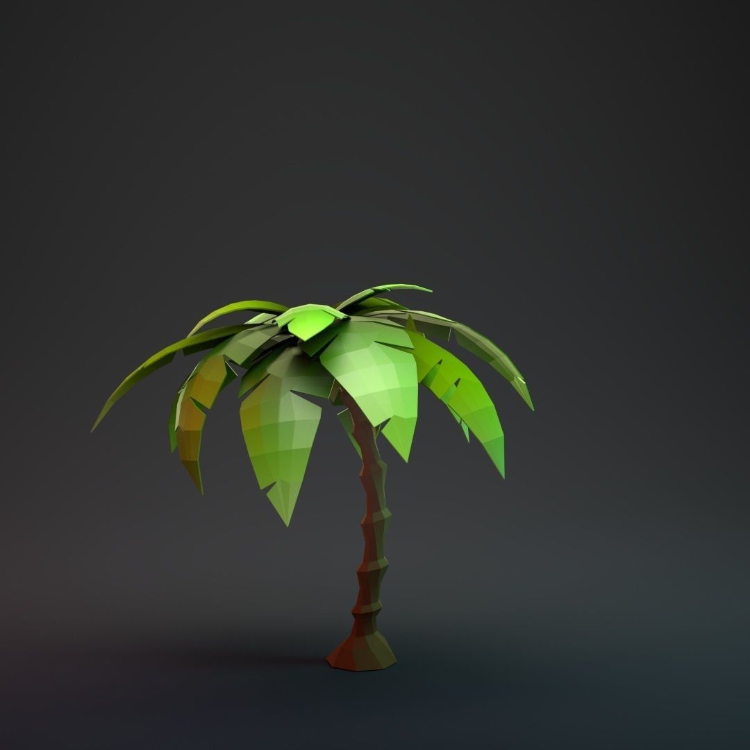 Low Poly Cartoon Palm Collection _10