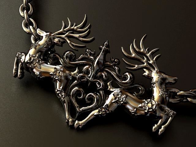 Reindeer Pendant 3D print model_6