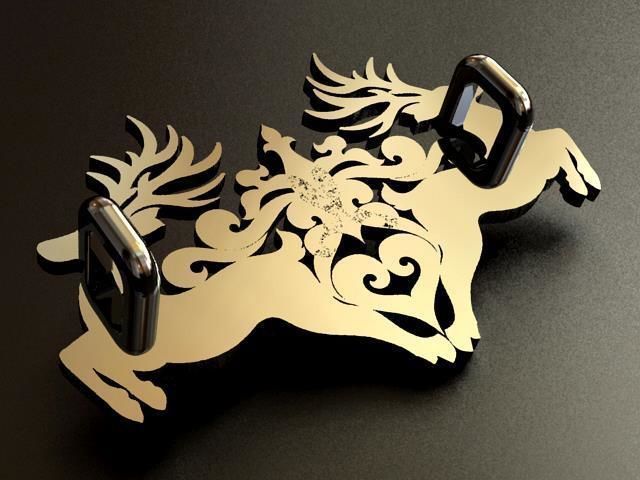 Reindeer Pendant 3D print model_9