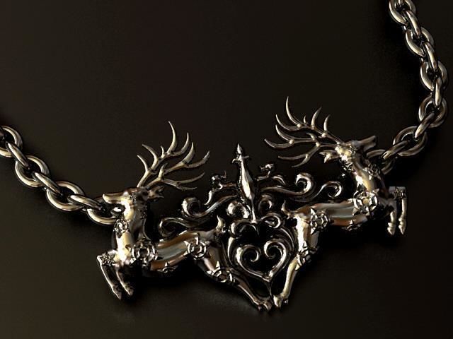Reindeer Pendant 3D print model_2