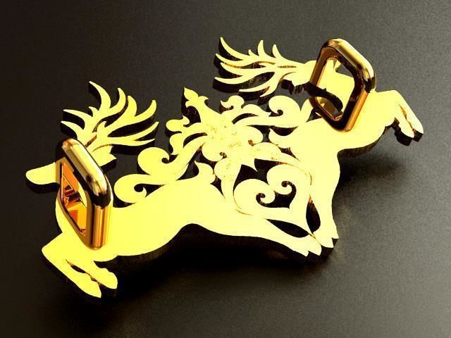 Reindeer Pendant 3D print model_8