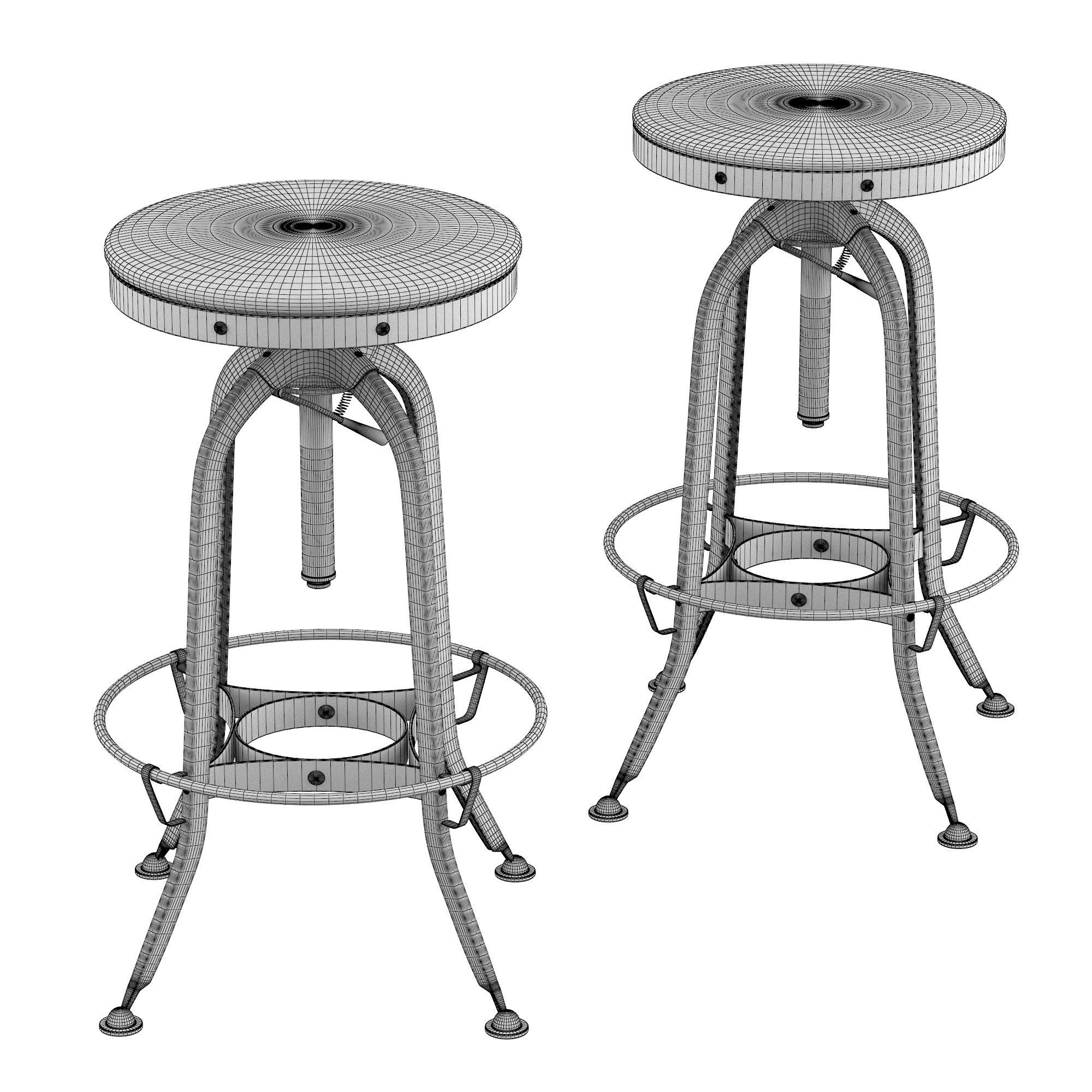 Bar Stool Toledo 3D model_6