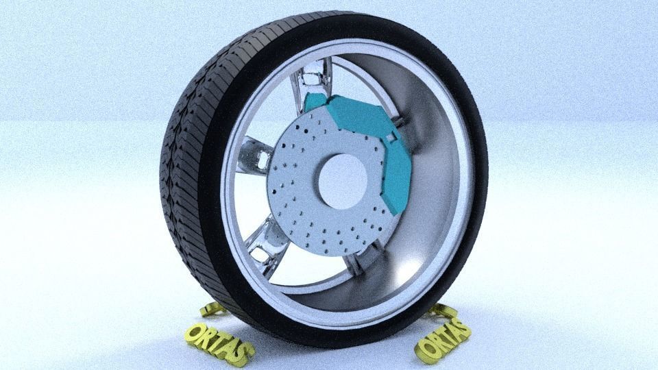 ORTAS CAR RIM 16-17-18-19-20 GAME READY RIM TIRE AND DISC 3D Model Collection_54