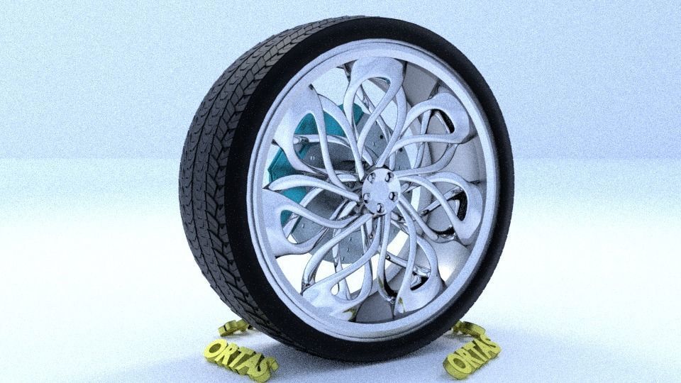 ORTAS CAR RIM 16-17-18-19-20 GAME READY RIM TIRE AND DISC 3D Model Collection_11