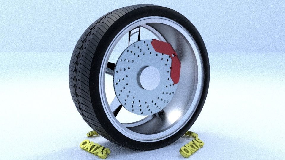 ORTAS CAR RIM 16-17-18-19-20 GAME READY RIM TIRE AND DISC 3D Model Collection_44