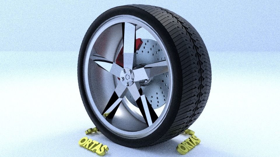 ORTAS CAR RIM 16-17-18-19-20 GAME READY RIM TIRE AND DISC 3D Model Collection_42